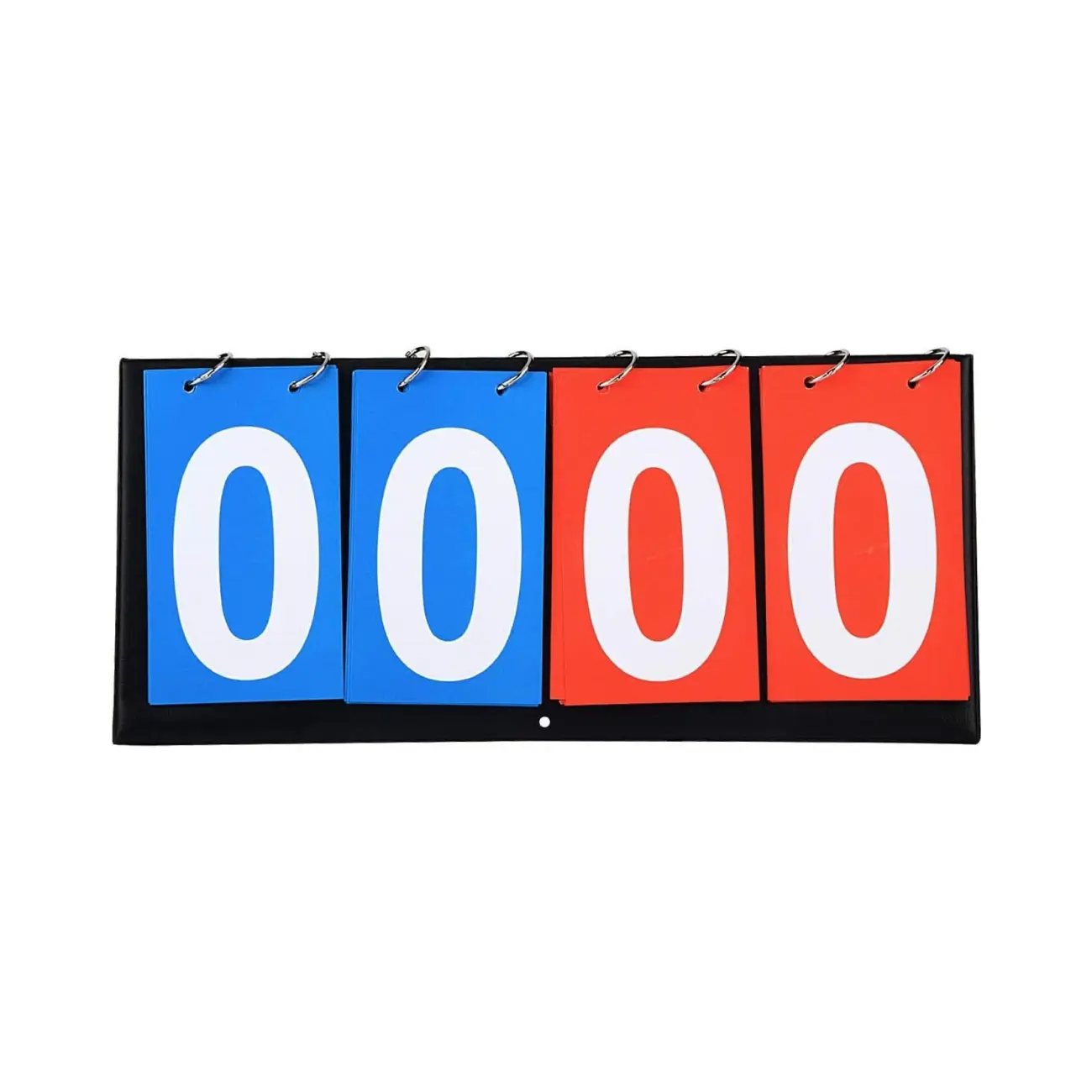 4-Digit Tabletop Flip Scoreboard, Portable PU Score Keeper with Double-Sided, Easy to Read Numbers for Volleyball and Ultimate Frisbee