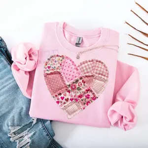 Patchwork Heart Sweatshirt