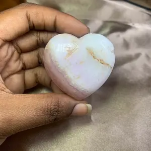 Natural Pink Calcite Crystal Heart