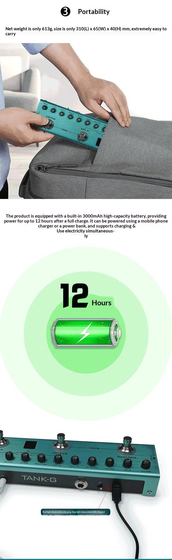 Electric Guitar Effects Unit, Multi-effects Processor, Delay, Reverb