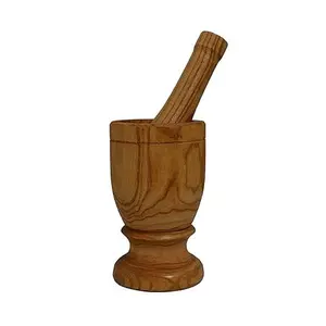 Kitchen Gadgets Small Wood Mortar & Pestle Set, Natural Wood Spice Grinder Bowl, Herb Crusher, Make Fresh Guacamole at Home Kitchen Grinding Utensils