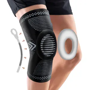Knee Braces for Pain Relief - 360° Silicone Grip, Anatomical Gel Cushion, Breathable Fabric, Impact Absorption, 2-Piece Set, Available