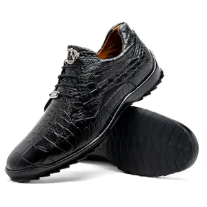 Marco Di Milano Vulcan in Black Alligator Sneakers