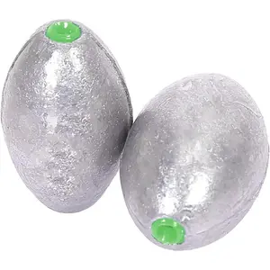 Removable Egg Lead Fishing Sinkers Saltwater Fishing Oval Sinkers Shot Drop Weight Sinker Set 1/10oz-10oz