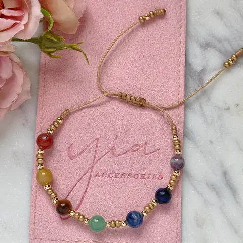 Activated Gold Chakra Beaded Bracelet