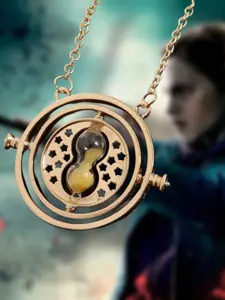 Harry Potter Time Turner Sand Timer Necklace Earrings Bracelet Sweater Chain, Movie Peripheral Jewelry, Street Style, All Seasons