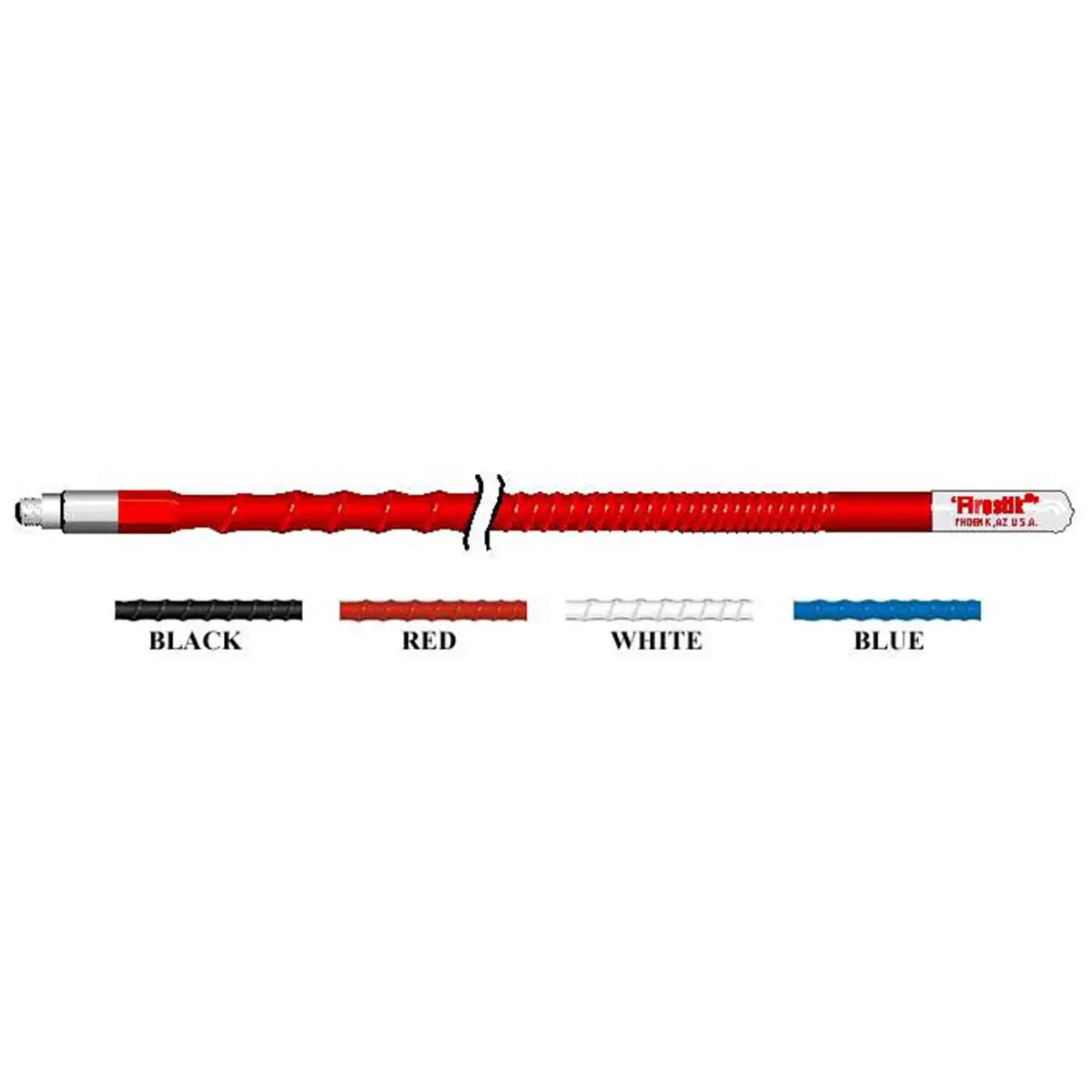 212 MAIN Firestik Original 7 ft. Fiberglass CB Radio Antenna - Red, Top Loader Design, Ideal for Boating & Outdoor Sports Use