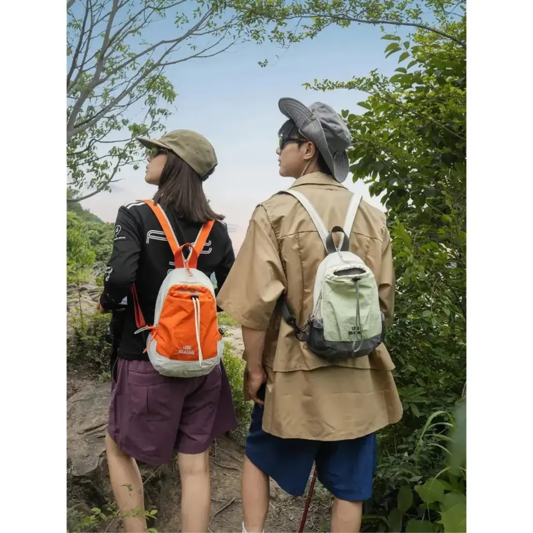 Unisex Mini Backpack, Trendy Color Block Nylon Small Backpack, Lightweight Water-Resistant Daypack with Adjustable Shoulder Straps, Compact Casual Travel Bag for Daily Wear, Weekend Getaways and Outdoor Adventures