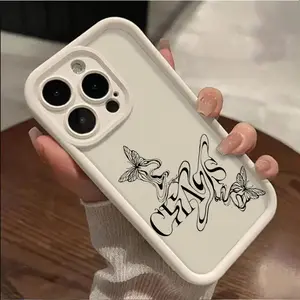 Hallucinogenic butterfly script Phone Case for iPhone 17 AIR 17 PRO 16 PRO 15  PRO MAX  14 PLUS 13 PRO 12 11 PRO XS MAX X XR Plus Shockproof Protective Cover Full Protection Anti-Drop