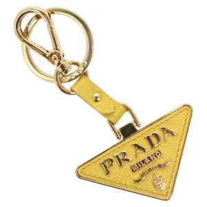 Pre-owned PRADA FINAL SALE Bag Accessories Triangle Yellow Bag Charm