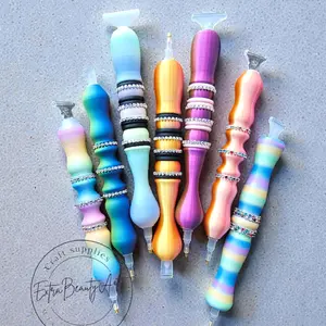 Diamond Art Pen 3D Printed Multiplacer Push Tip Dual Ended Replacable Tip Art Tool with Colorful Design Plastic or Metal Push Tips