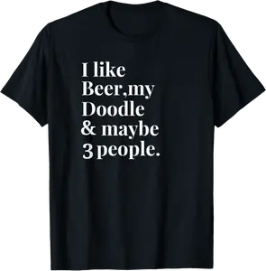 Doodle Funny Dog Owner Craft Beer Lover Gift Women Men T-Shirt - Zihomaramer Shop 53B08PGTR422