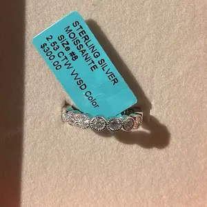 Moissanite eternity ring