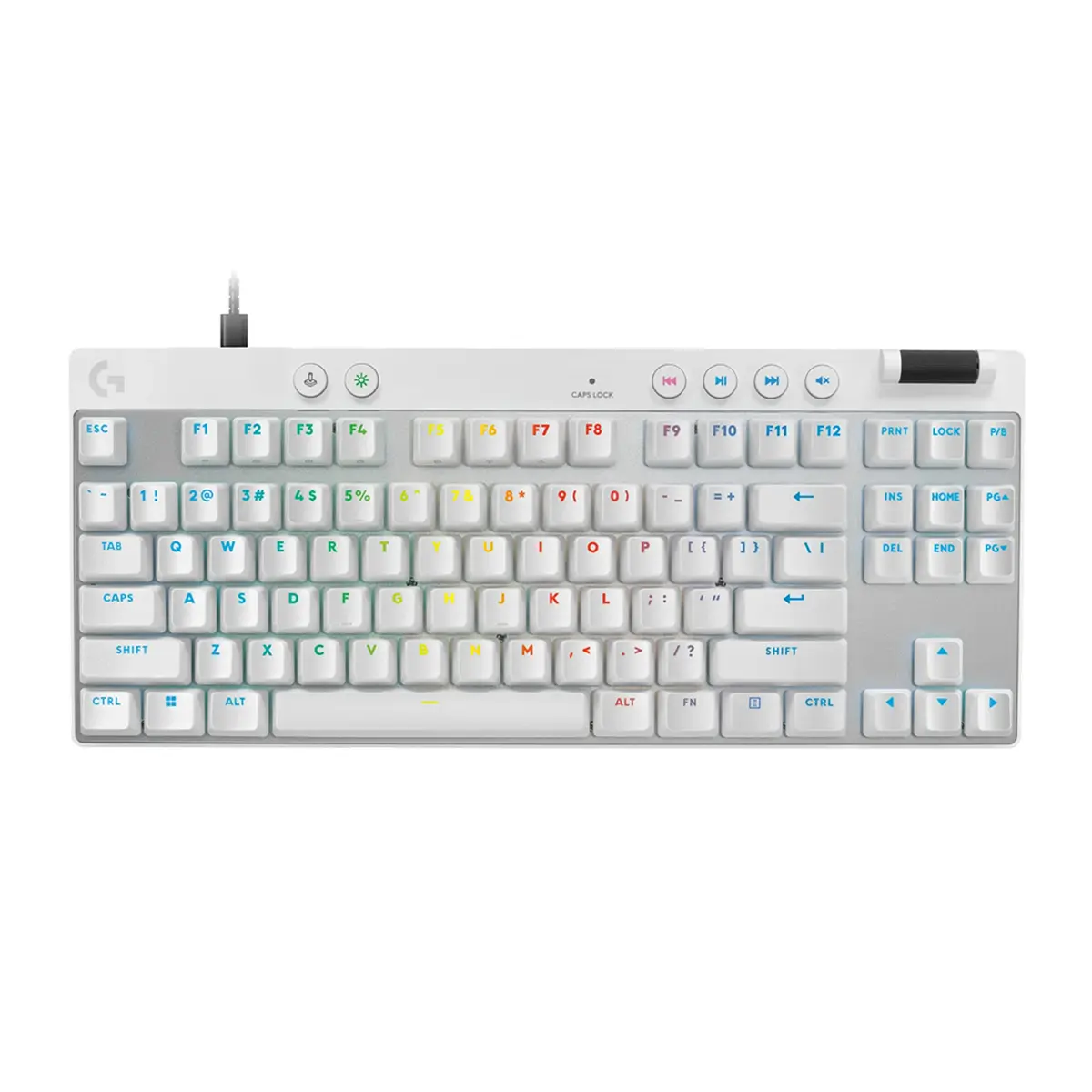 Logitech G PRO X TKL RAPID Tenkeyless Wired Gaming Keyboard With Magnetic Analog Switches, Rapid Trigger Mode, Adjustable Actuation, and Customizable RGB Lighting, Off-white