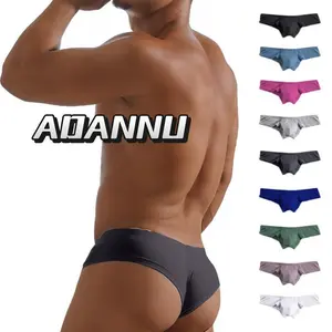 Men’s modal underwear — low-rise, sexy, solid-color triangle briefs for men; seamless sports design; available as a half pack (two pairs); big low waist.