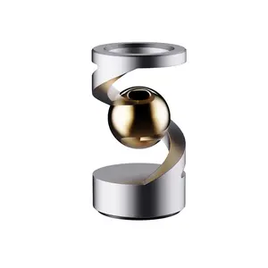Fidget Toys, Kinetic Desk Toys for Adults, Cool Metal Gravity Resistance Desk Toys, Desktop Sensory Fidget Spinner for Stress Relief in Office, Wait and Communicate（Black-Sliver）