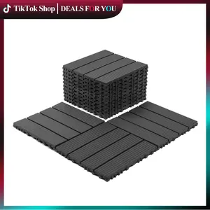 44 Pcs Interlocking Deck Tiles -12"x12" Easyand Quick Installation, Easy to Install, Easy toClean, Suitable for Porch, Poolside, Outdoor& Indoor Balcony Backyard
