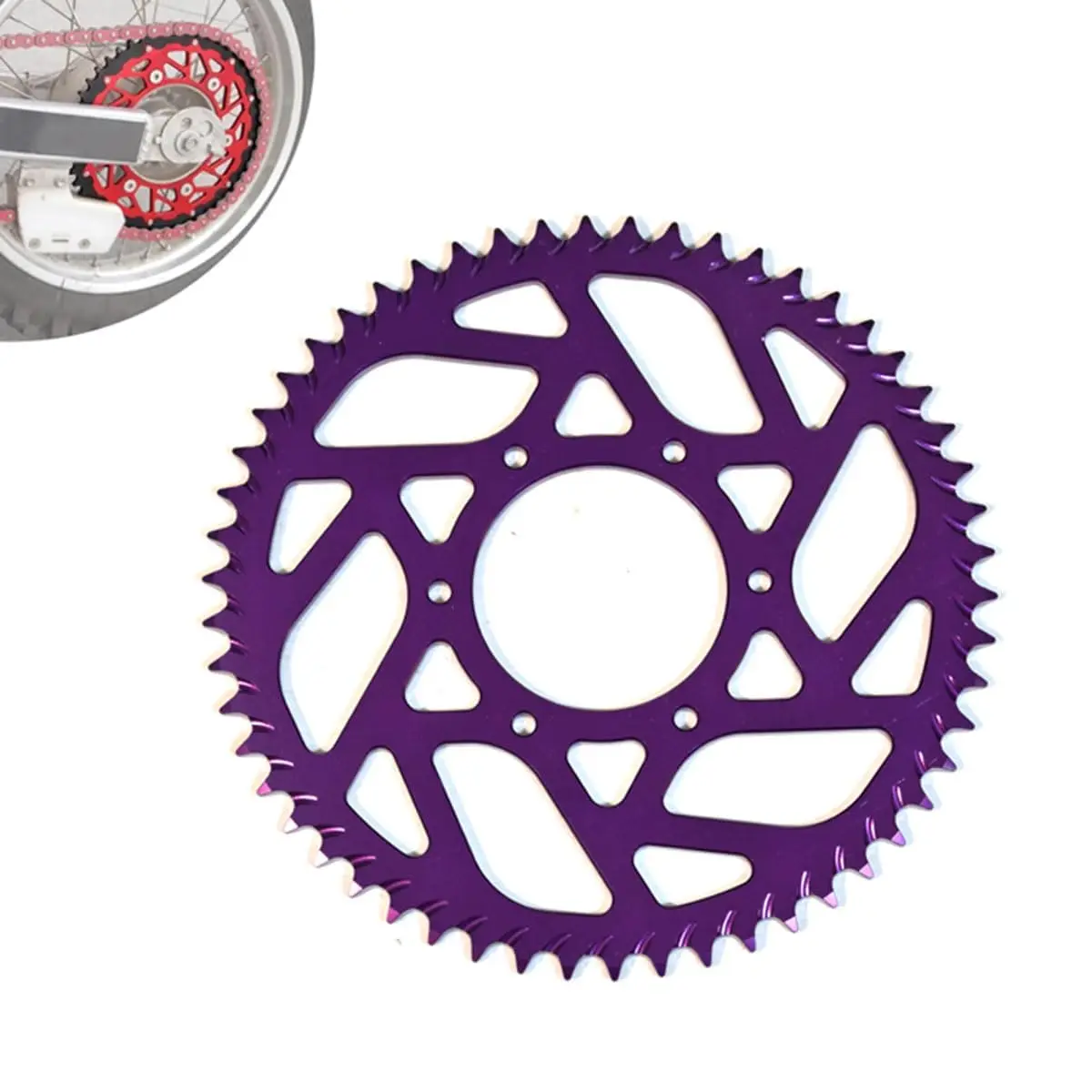 520-54T Rear Chain Sprocket Set for Surron Ultra Bee Electric Dirt Bike, 7075 Aluminum Alloy 520-96 Chain Component, Mountain Ebike Parts, 1.32 lbs, 11.02x11.02x0.39 in Motorbike Accessories, 520-54T Sprocket