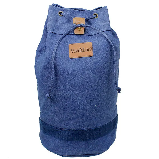 Viv&Lou® 20" Tall Navy Canvas Duffle Bag Weekender Travel Gym Overnight Tote #MB3765U-VL