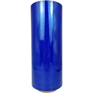 Blue Plastic Wrap Moving Wrap Roll 12”×1000ft 80 Gauge Storage Industrial Stretch Wrap Packing Shrink Wrap Film for Moving Shipping