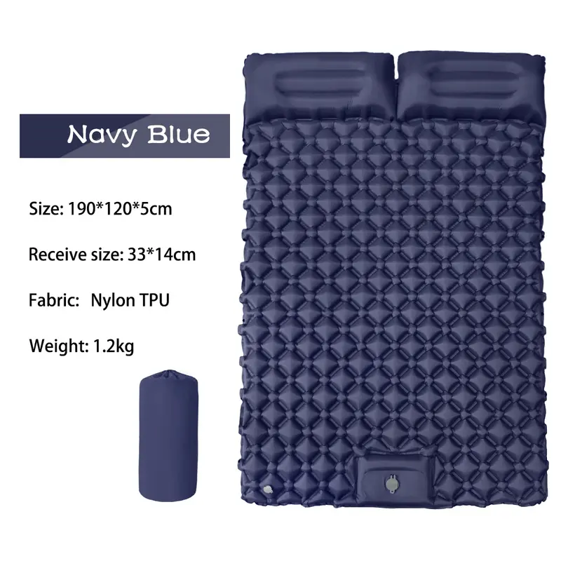 Ultralight Unisex Rectangular Camping Mattress with Built-in Pump, Quick Inflation, Body Mapping Technology, Outdoor-Grade Material, Foldable Attachable Pads, Waterproof-Wear-Resistant Design, Insect-Proof Warm Camping Gear for Hiking