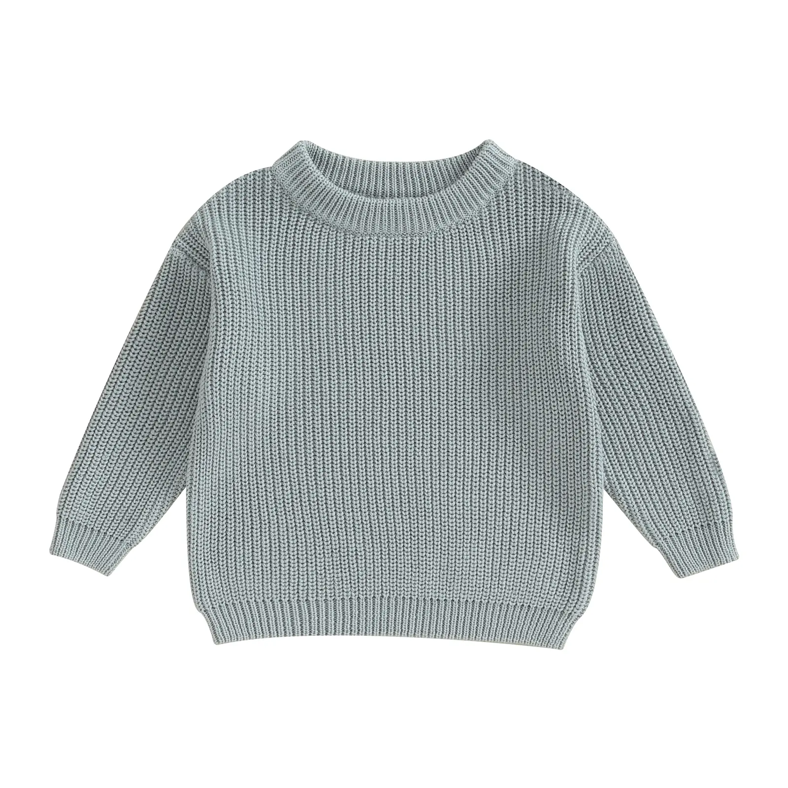 Toddler Baby Girl Boy Long Sleeve Knit Sweater Cute Round Neck Pullover Fall Winter Warm Tops Clothes