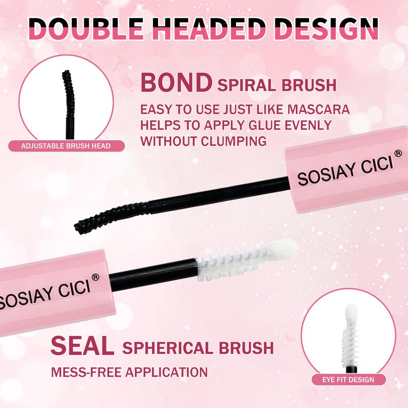 DlY Eyelash Extension Kit Summer Style 320 Pcs 40D Curl Clusters Individual False Eyelashes, Mixed 9-1ómm, with Lash Bond & Seal, Tweezers, Remover, Clear Glue, Eye Makeup Enhancement Products, DlY Lash Extensions at Home, New Year's Day Gift Cosmetic