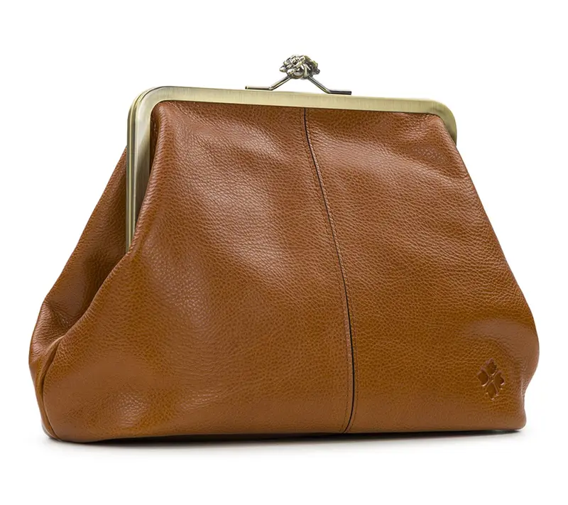 Patricia Nash Sofia Frame Crossbody - Rugged Natural Grain