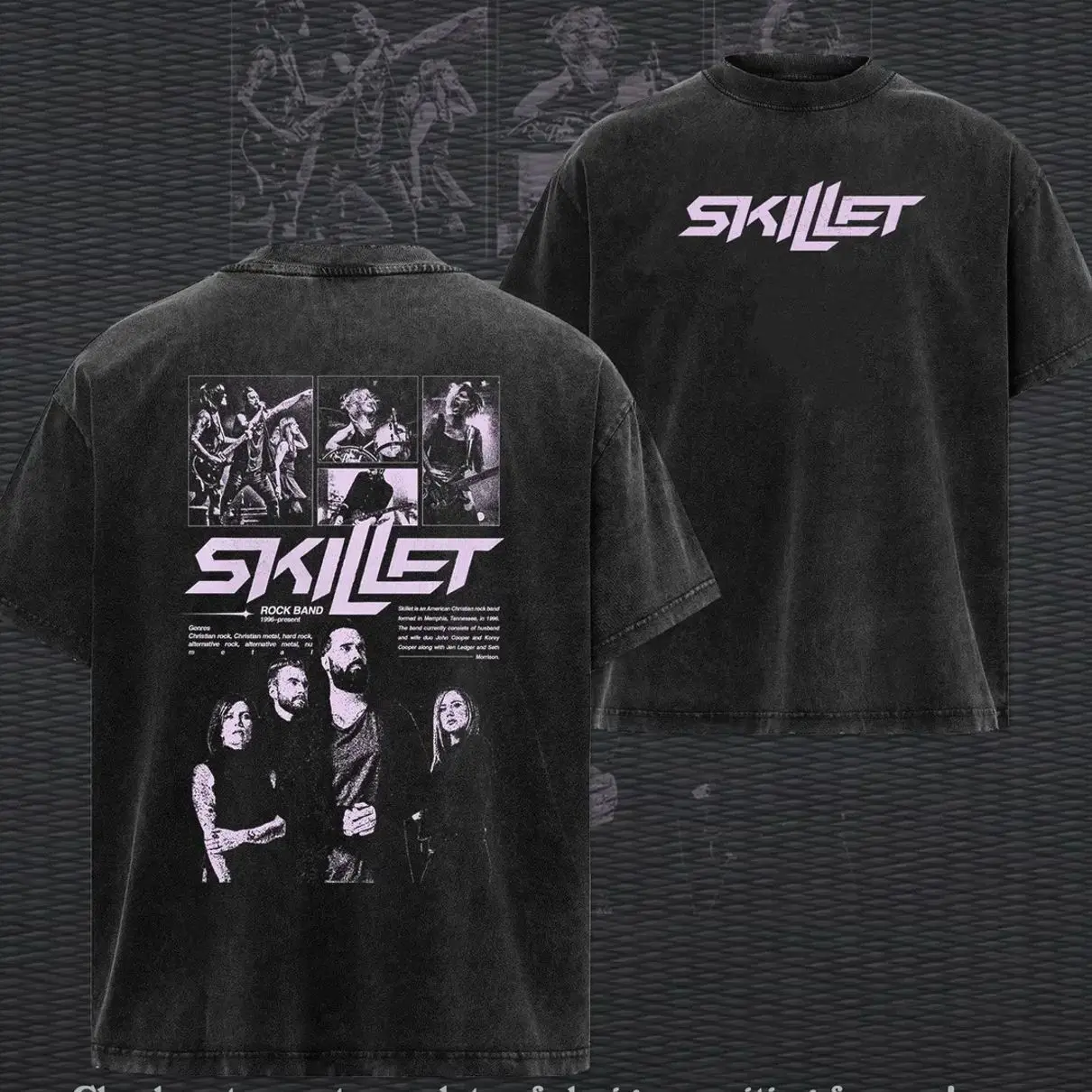 Retro Skillet Washed T-shirt - Hoodie, Music Graphic Tee, Rock Band Shirt, Retro Music Tee, Rock Music Lover T-Shirt - Hoodie, Y2K Outfits Top Menswear Clothing Skillet Merch, Concert Merch, Summer Outfits, Gift For Fans 7F7