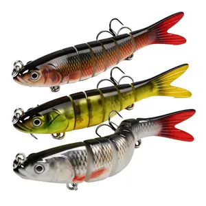 ReelCo Fishing Lures – Lifelike Swimbait with 3D Realistic Eyes, BKK Ultra Sharp Treble Hooks,8-Segment Jointed, Easy Catch, ABS Material ,Summer Gift tiktokshopspringglowup,summervibes