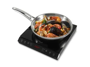 Rosewill Portable Induction Cooktop Burner, Induction Hot Plate with 6 Cooking Modes & 12-Hour Timer, Child Safety Lock & Auto Shutoff, Electric Stove for Home, Dorms, RVs, Small Kitchen