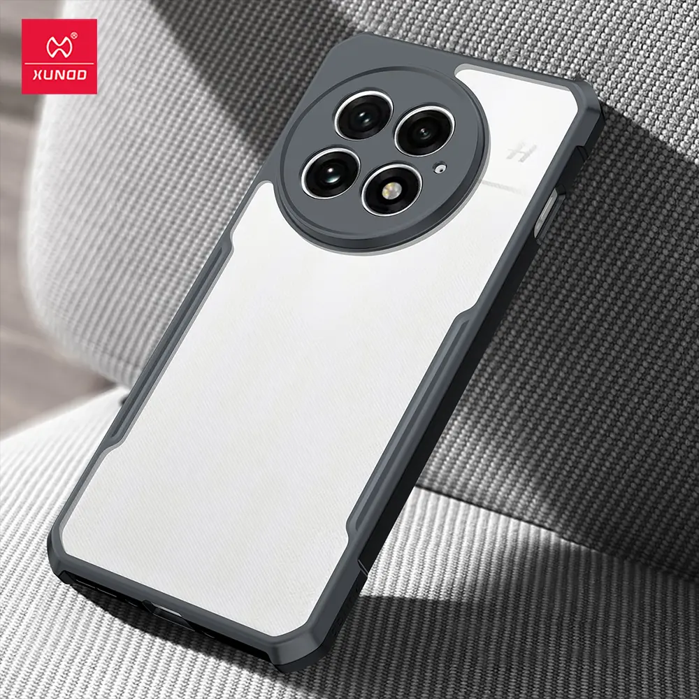 Xundd For 1+13 Oneplus 13 13R Case,Airbag Shockproof Shell,Camera Covered,Stripe Clear Back Cover Anti-Fingerprint Anti-scratch Acrylic Protection