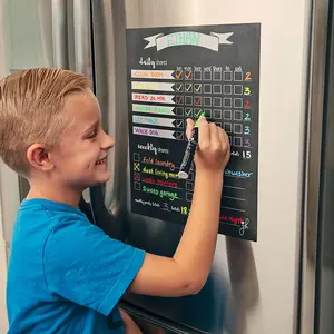 Magnetic Chore List for Kids - Chalkboard Design Chore Chart