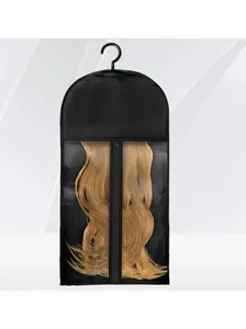 Wig Storage Bag, 1/3 Pcs Dustproof Design Wig Organizer, Non-Woven Fabric Hair Extension Holder, Secure Clip, Travel & Home Use