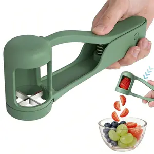 2-Second Fruit Slicer | All-in-One Grape, Strawberry & Veggie Cutter | Time-Saving Kitchen Hack for Meal Prep & Salads| Dishwasher Safe Kitchen Gadget