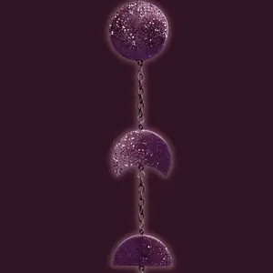 Maroon & Rose Gold Glow Mini Moon Phase – Lepidolite Beads