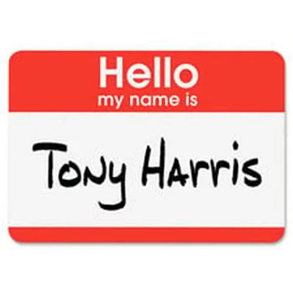 Avery AVE5141 Hello Self-Adhesive Name Badge Labels, 1.332 in x 3.38 in, 100-PK, Blue, Ideal for Conferences, Meetings, Seminars