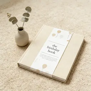 Birthday Memory Book- Elegant Birthday Journal - Photos, Baby Journal to Record Milestones, Letters & More - Baby Memory Gift for Parents,