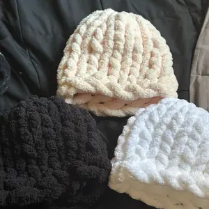 Chunky knit beanies