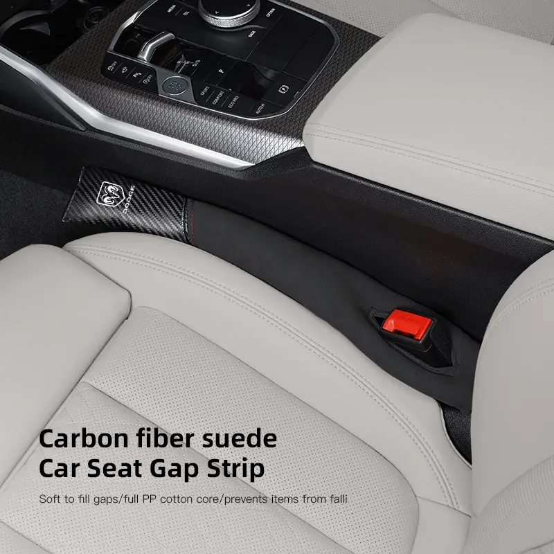 2pcs Car Seat Gap Filler Car Seat Gap Plug Auto Interior Accessories For Dodge Ram Durango Charger SRT Dart Journey Avenger Caliber Challenger Trucks Hornet Mopar Demon Attitude