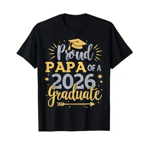 2026 Proud Papa of a Graduate T-Shirt Casual