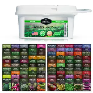 Survival Garden Seeds Farmer Seed Vault - 100 Seed Varieties