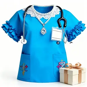 6pcs ersonalized Nurse Clothing Keychain, 2D Flat, Hospital ID Card Holder, Stethoscope Shaped Sturdy Chain Design, Nursing Graduation Gife|A thoughtful gift for nursing students, new grads, or seasoned medical professionals to celebrate their hard work.