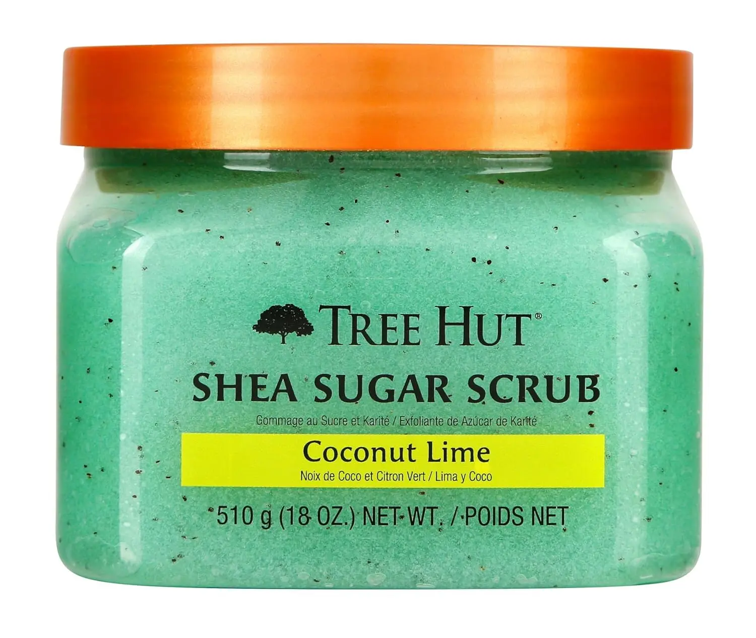 Tree Hut Coconut Lime Body Scrub, Exfoliating Sugar Scrub, Vegan, 18 Oz