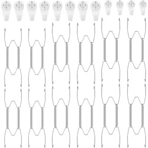 12 count Plate Hangers for Wall 8/10/12 Inch Stainless Steel Wire Invisible Plate Hangers Heavy Duty Display Holders with 12 count Hooks for Wall Decorative()