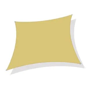 Waterproof Woven Sun Shade Sail Patio Canopy Cover Awning Shelter - Muddy water / Forest Green / Sand / Orange /Yellow / Royal Blue / Burgundy Red backyard garden