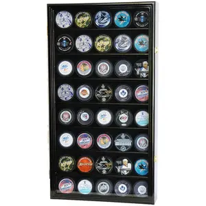 40 Hockey Puck Display Case Cabinet