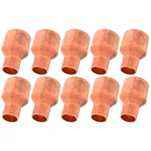 Appli Parts AP-R078012B10 7/8x1/2 in Reducing Bushing Copper pipe fittings CxC Sweat connections for refrigeration, air conditioning and plumbing applications ACR and Type L copper pipe (10xBag)