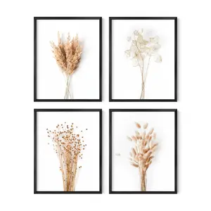 Framed Botanical Wall Art  Floral Prints for Bedroom Living Room or Office Dcor