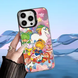 Cute Rainbow Brite Phone Case For iPhone 17 16 15 14 13 12 11 Pro Max Plus Plating Protective Anti-Drop Matte Back Cover